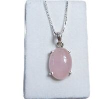 Morganit Cabochon Anhänger 925 Silber 16,5x12 mm AD3073