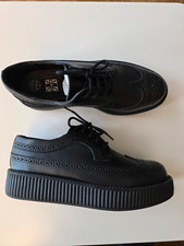 NEU - TUK Viva Creeper - Brogue - Leder - schwarz - EU 41