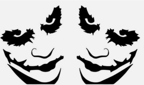 Joker gesicht links rechts - gesicht, links/rechts