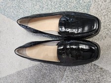 Vitaform Loafer Slipper Halbschuhe  Gr 37 Schwarz Kroko