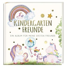 Kindergartenfreunde – Einhorn Freundebuch | Erinnerungsalbum für Kindergarten