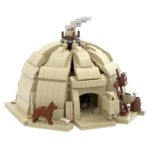 Hut tent with interior from - /,