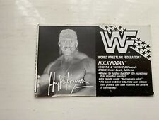 Wwe Hulk Hogan Hasbro Wrestling Figur Bio Card Wwf Serie 5 Biocard