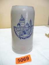 5069.    Alter Steingut Bierkrug  Brauhaus Sigwart Weißenburg Bierkrug   1 L