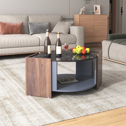 Couchtisch marmor walnuss - couchtisch,