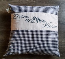 Herbalind ❤️ Zirbenkissen blau weiß kariert 40 x 40 cm