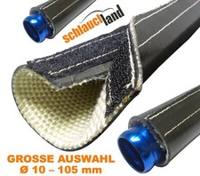 1m HITZESCHUTZSCHLAUCH SILIKON TITAN KLETT SCHWARZ Schutz Schlauch Kabel Leitung