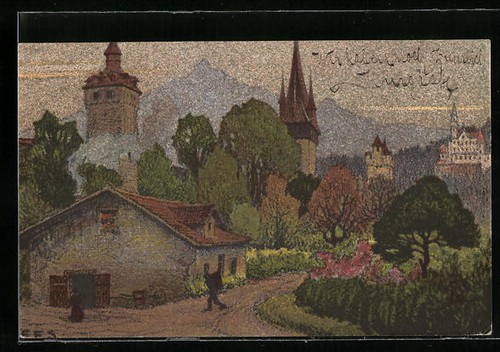 Künstler ernst e - künstler-ak,