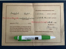 Altes Dokument Impfung Bescheinigung  Hindenburg Zabrze Oberschlesien 1942