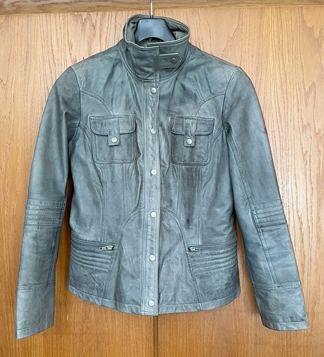 Yessica damen lederjacke - yessica, grau