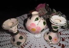 Villeroy & Boch Serie: Wildrose 2 Kerzenhalter, 1 Tischvase 3Teilig Vitrage