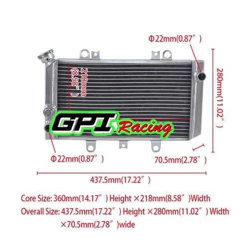 Aluminum radiator for yamaha - radiator,