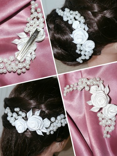 Rosen perlen organza - rosen,