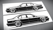 BMW E34 M5 Sticker Silhouette