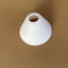 2x Lampenschirm E14 Ersatzglas Lampenglas Kegel Weiß matt Hö 70mm Ø125mm Lo 30mm