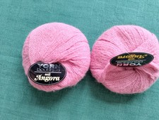 Strickwolle und Häkelgarn Babywolle rosa Lammwolle + Angora 2 x 20g