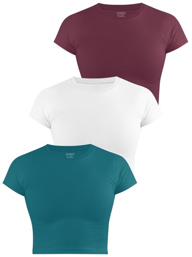 Damen crop shirt basic - 3x,