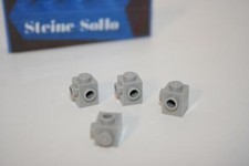 Lego (c) 4x Konverter 2 Noppen an Seite - 1x1 - hellgrau - 26604 - light bluish