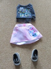 BABY BORN Puppenbekleidung: Oberteil + Rock + Schuhe