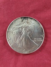 1 Oz Silbermünze American Silver Eagle 1987, One Dollar, 999 Silber