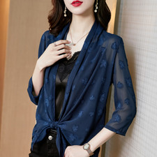 Damen Chiffon Spitzenbolero