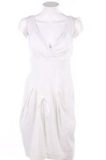 TRANSIT PAR-SUCH Dress Deep Back Neckline Pleated 1 = D 36-38 white