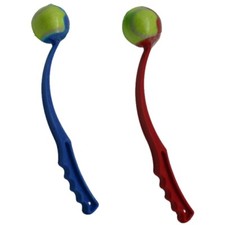 2x Ballschleuder Ballwerfer Hundespielzeug Ball-Schleuder, inklusive Ball, 38 cm