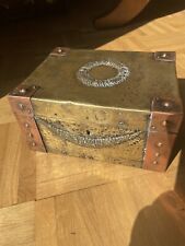 Schatulle Antik Kassette Schatzkiste Schmuck Art Deco Messing Kupfer dekorativ