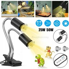 Doppelende Schildkröten Wärmelampe Reptilien Terrarium UVA UVB 25+50W Heizlicht