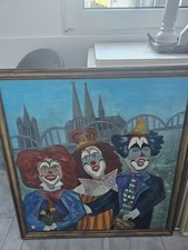 Schönes Ölbild Clowns