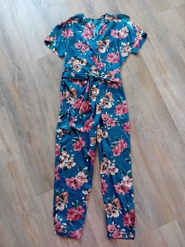 Zara jumpsuit blumen blau - zara,