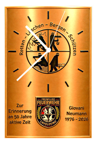 Feuerwehr wanduhr analog - feuerwehr,