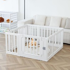 Baby Laufgitter Activity Center 8-Platten 115x115cm Weiß Innen/Außen