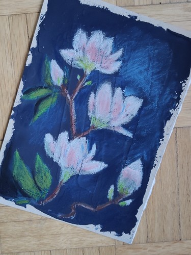 Original oil pastel painting - original,