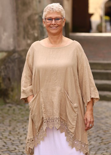 Sophia lagenlook linen tunic - -,