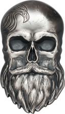 Biker Skull, 2019, 1oz.Silber