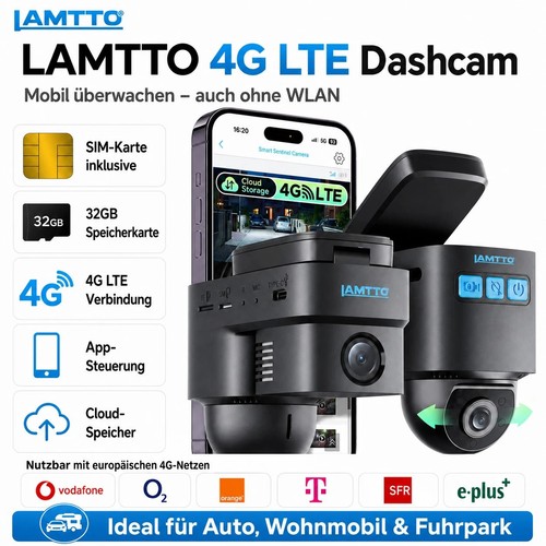 Lte dual dash cam - 4g,