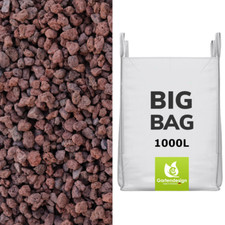 Lavamulch rot/braun, Körnung 8/16 mm, 1000 Liter im BigBag