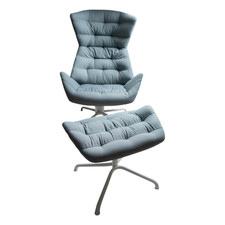 Thonet Lounge-Sessel 808 Mit Hocker Bezug Außen Nappaleder Bezug Innen 