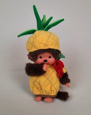 Original Monchichi Sekiguchi Plüschfigur im Ananas Kostüm 25cm Stofftier selten!