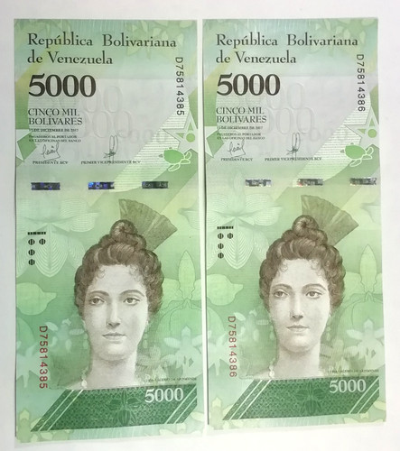 Banknoten venezuela 5 000 - x, 5.000
