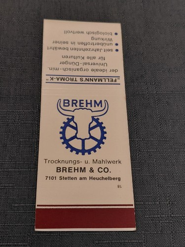 Streichholzheftchen brehm - streichholzheftchen,brehm, &