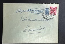 Schweinspoint über Rain - Landpoststempel - 1952 mit Notopfer Berlin - RRR