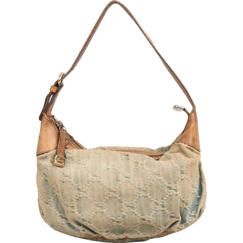 Gucci monogram denim hobo - monogram,