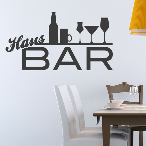 Wandtattoo spruch hausbar - wandtattoo,