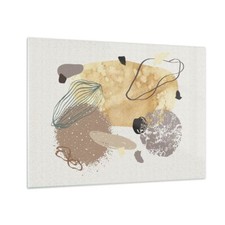 Wandbilder 70x50cm Glasbild Abstraktion Stück Minimalismus Bilder Art Wanddeko