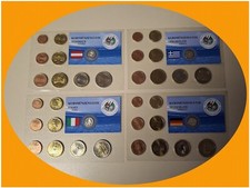 BTN KURSMÜNZENSÄTZE FUSSBALL-EM 2008 4 Euro-KMS mit je 1  Silber-Medaille TOP