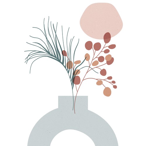 Wandbild bohemian vase 50x70 - -,