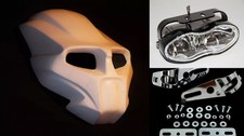 Kit Lampenmaske Verkleidung Universal Scheinwerfer Maske Street Fighter fairing
