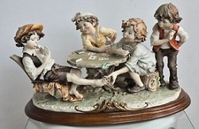 G.Armani Porzellan Figur "Gullivers World" Kartenspiel mit Betrügern Capodimonte